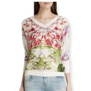 Ted Baker Floral V-Neck Sweater